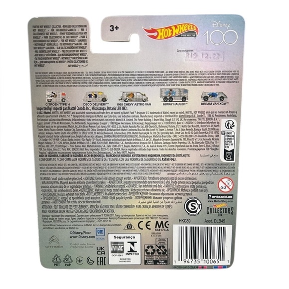 Disney 100 Hot Wheels Alice Car - Silver and Blue - Picture 2 of 2